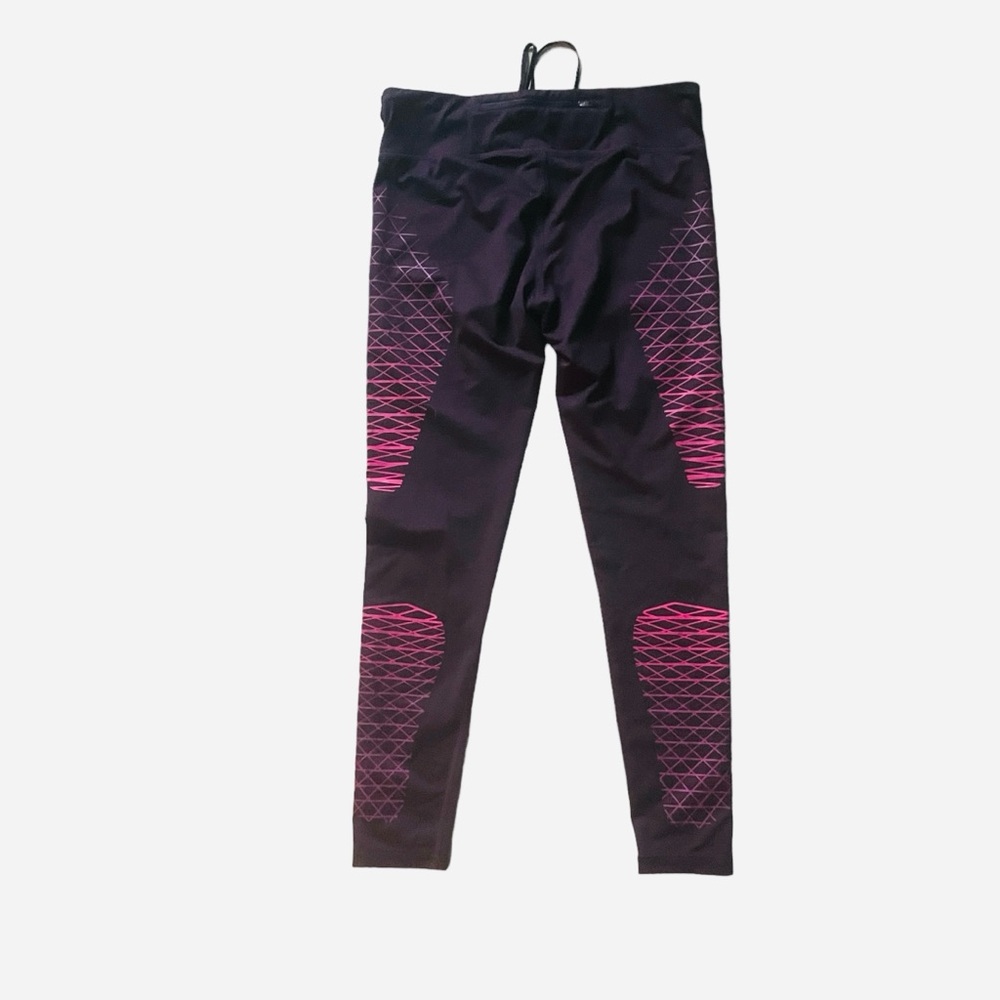 Nike Womens Pink Plum Dri-Fit Leggings Power Fast Size Large Back Pocket - Picture 3 of 8